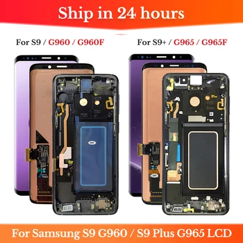 100% Original Super AMOLED Display para SAMSUNG Galaxy S9 G960 Tela LCD Touch screen Digitador S9 Mais G965 Lcd de Peças de Reparo