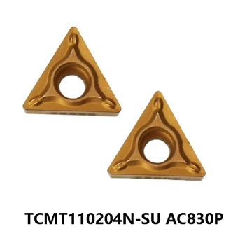 100% Original TCMT110204N-SU AC830P TCMT110204 N-SU TCMT 110204 TCMT1102 Pastilhas de metal duro Torno Cortador de Ferramentas para Torneamento