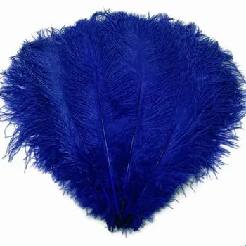 10pcs/lot 15-70CM Azul Royal Plumas de Avestruz Traje de Decoração de Casamento Penas de Suprimentos Carnaval Dançarina Penas para Artesanato