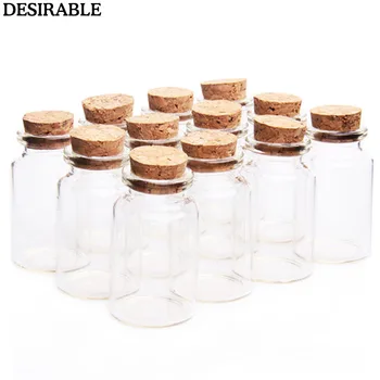10pcs/set 20ml Mini Garrafas de Vidro Com Rolha de Cortiça Transparente Pequeno Vazio Frascos de Vidro Frascos de Sub-garrafa à Deriva garrafa 30*50mm