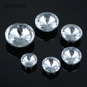 10sets Cristal Fivelas de Diamante Unhas Pinos de Vidro Botões Decorativos Estofados Nó 16mm/18mm/20mm/22mm/25mm/30mm Pushipin parafuso