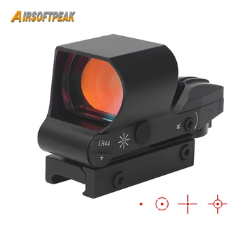 1x28x40mm Tático Riflescope Red Dot Sight 4 Retículo Reflexo de Vista de Caça Óptica para Colimador Âmbito de Vista 20mm Picatinny Rail