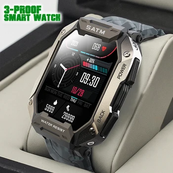 2022 Novo 3-prova de Smart Watch Homem Impermeável Profissional do Sport Fitness Tracker Exterior Smartwatch Para a Natação de Relógios Para Homens