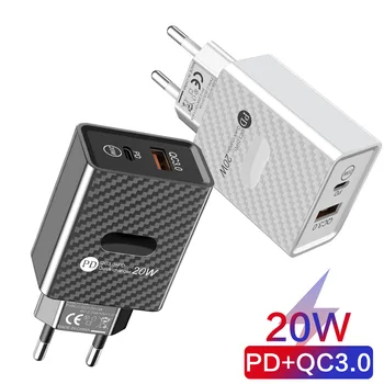 20W USB Carregador C PD Carregamento Rápido Carregador Para Xiaomi Huawei Carregadores de Telefone Para o iPhone 13 de Carga Rápida 3.0 Telefones celulares Adaptador