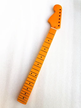 22 Trastes Maple Inversa Cabeçote Mão Direita Guitarra Elétrica Pescoço Amarelo Brilhante Instrumentos Musicais Acessórios