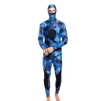 2MM Ternos de Mergulho 2 pcs roupa para Homens de Manga Longa, Manter-se Aquecido trajes de mergulho ou a caça Submarina Guardas de Erupção de Surf trajes de banho plus size
