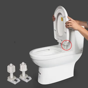 2Pcs de assento de banheiro capa de Fixação de Plástico toiletseat Parafusos de Liberação Rápida de articulação wc Montagem do conector de Peças de Reparo