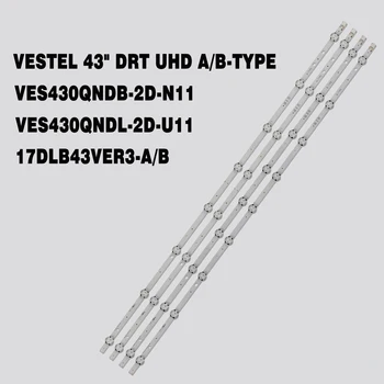 817mm Retroiluminação LED strip 8/9leds Para VES430QNDL-2D-S11 JL.D43091330 JL.D43081330-078GS-M 43R6010 43HT1700 D43U600M4CW