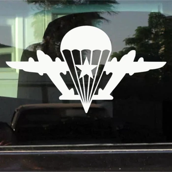 Airborne com Uma Estrela Sem Um pára-quedista a Etiqueta do Carro e Decalque Criativo Impermeável, Protetor solar Vinil,20cm