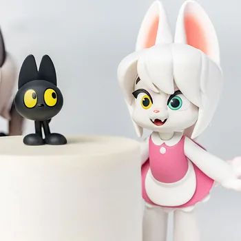 Anime Serva Gato Cego Caixa de Figura de Ação Adivinhar Saco Surpresa Caixa de Brinquedos Kawaii Mistério Caixa de ambiente de Trabalho do Modelo para as Meninas Dom Boneca