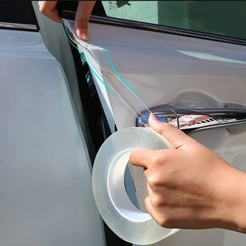 Auto Adesivos De Porta Protetor De Borda Universal Carro Soleira Da Porta Adesivo Anti-Risco Película Transparente De Protecção De Estilo De Carro Nano Fita