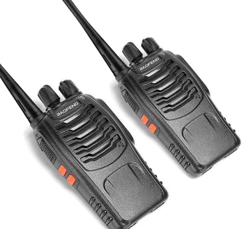 Bao feng walkie talkie 2 pcs incluídos dois rádios de comunicação BF-888S lucrativo rádio poderosa de Premir o botão de telefone para a caça