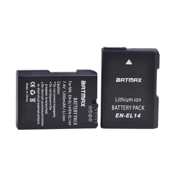 Batmax EN-EL14 PT-EL14A EL14 1200mAh Bateria da Câmera para Nikon D3100 D3200 D3300 D3400 D5600 D5100 D5200 P7000 P7800