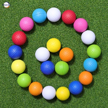Bolas de golfe Prática de Espuma, Bolas de Golfe de Personalização 10Pcs Amarelo Espuma de PU Bolas de Esponja Elástico Interior e Exterior Práticas em Formação