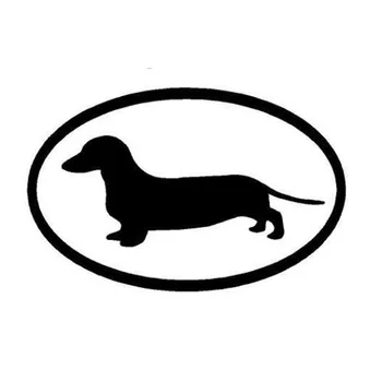 DasDecal Dachshund Animais do Cão Adesivo de Carro Impermeável Decalque Laptop da Mala de viagem de Guitarra Caminhão Motocicleta Auto Acessórios de PVC,15cm*9cm