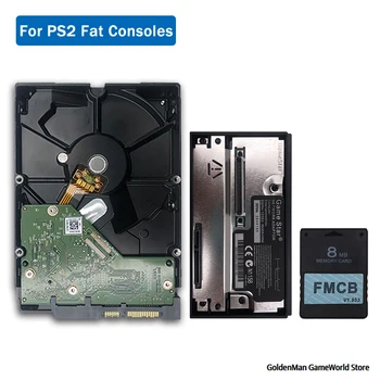 GameStar HDD SATA adaptador+FMCB V1.953 Cartão de Jogo para PS2 Playstation 2+SATA HDD Unidade de Disco Rígido com Jogos
