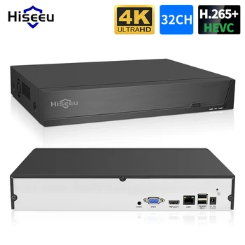 Hiseeu H. 265+ 32CH CCTV NVR Para a Segurança de Vigilância IP Câmera 4K de 8MP 5MP, 3MP DVR de Rede de Áudio de Vídeo, Gravador de ONVIF Humanóide