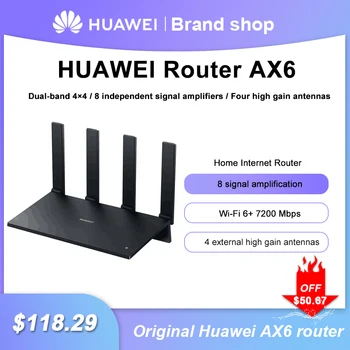 Huawei 5G AX6 Roteador sem Fio em Casa Gigabit Router 7200M de Banda Dupla de Alta Velocidade Wifi6 Ultra-Larga Rápida Amplificação do Sinal do Roteador