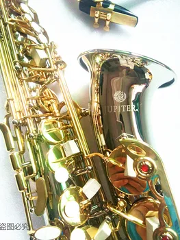 Jupiter JAS-1100SG Eb Saxofone Alto em mi bemol Banhado a Níquel Saxofone, Instrumentos Profissionais, Com Casos de Luvas de Juncos Mouthpiec