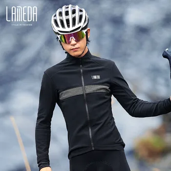 LAMEDA de Inverno Homens Casaco de Ciclismo Permeável Resistente à Água Termal Blusão de Vestuário Bike Respirável Reflexiva Camisolas