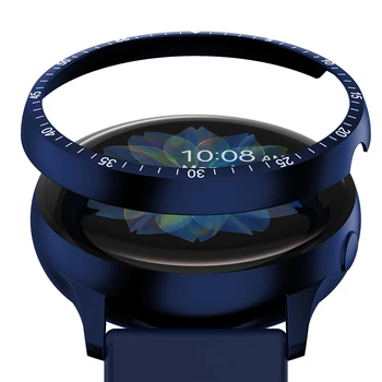 Liga Aro Capa para Samsung Galaxy Watch Active 2 44mm 40mm Smartwatch com ligação Adesiva Anti-risco a Proteção de Metal