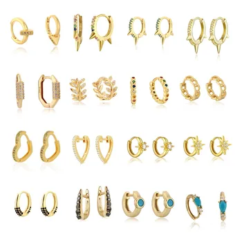 LOOXI de Ouro, Cor de Prata Brincos para Mulheres, Pequenos e Simples Círculo Huggies Ouvido Anéis Steampunk Jóias Acessórios Presentes