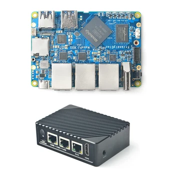 Nanopi R5S Roteador A55 RK3568 Conselho de Desenvolvimento Openwrt HDMI Compatível com 2.0 2.5 G de Rede Gigabit Porta Mini-Roteador