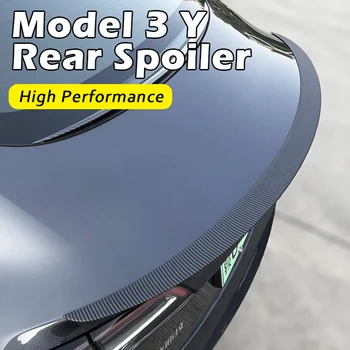 Nova Traseira do Carro do Tronco Spoiler Traseiro Tronco Lábio Corpo em Fibra de Carbono Kit ABS Asa Spoiler Estilo Original Para o Tesla Model 3/Y 2020 2021