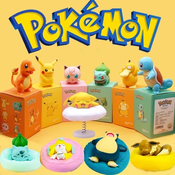 NOVO Pokemon Pikachu, Charmander Psyduck Squirtle Jigglypuff Bulbasaur Figuras de Anime Para Crianças Brinquedos Modelo Kawaii Presentes Crianças