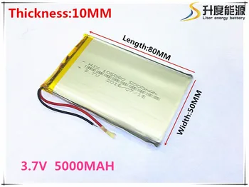 O tablet 3.7 V bateria de 5000mAH 105080 de Polímero de lítio ion / Li-íon da bateria para o tablet pc da bateria