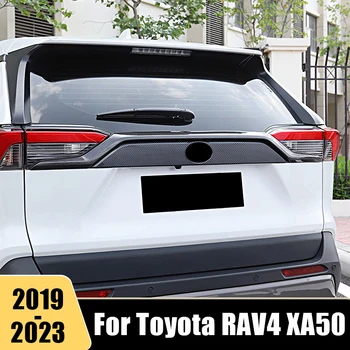 Para Toyota RAV4 XA50 2019-2021 2022 2023 Híbrido ABS Traseira do Carro Superior do Tronco tampa Tampa de Guarnição Traseira de Arranque Proteção Tira de Adesivo