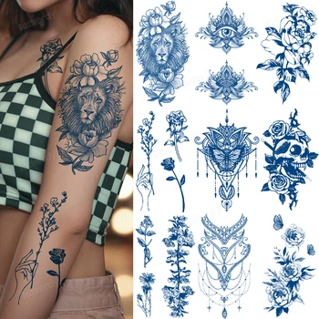 Sexy Suco de Tatuagem Adesivos de Flores Líquido de Celebridades Tatuagens de Longa Duração de 15 Dias de Ervas Semi-permanente Tatuagem Falsa Mulheres da Arte do Corpo