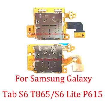 Sim Slot Para Cartão Flex Cabo Para Samsung Galaxy Tab S6 T860 T865/S6 Lite 10.4 P615 P610 Leitor Slot Do Conector Do Suporte Da Bandeja Do Leitor