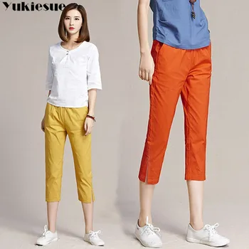 streetwear verão 2022 mulheres de calças femininas doce cor de cintura alta harém calças capris para as mulheres, calças de mulher roupa