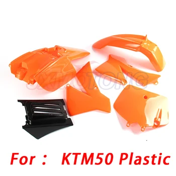 Tampa de plástico Fender Kit Para KTM SX 50CC 50 50SX LARANJA Preto Branco Vermelho Para KTM50 SENIOR JUNIOR JR SR Pequena Sujeira Pit Bike