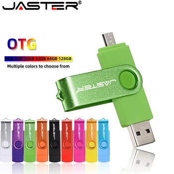 Usb 2.0+OTG Jaster unidade flash Usb para SmartPhone/Tablet/PC 4GB 8GB 16GB 32GB 64GB Pen drive de Alta velocidade Plasticidade Girar 360