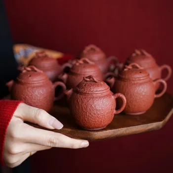WIZAMONY pequeno pote de Yixing roxo barro feitos à mão esboço arma boca bule de chá Chinês desajeitado 90-100cc de chá de cerveja de panela