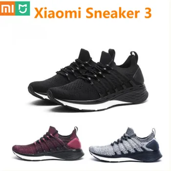 Xiaomi Mijia Sapatilha 3 Mens Running Shoes 3 Uni-moldagem 2.0 Fishbone Sistema de Bloqueio de Elástico de Tricô Vamp de absorção de Choque Exclusiva