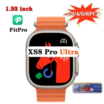 XS8 Pro Ultra Smart Watch 2/3/4/5/6PCS por grosso Homens Mulheres de Chamada Bluetooth Impermeável de Carregamento sem Fio HD de Tela GRANDE 1.93 polegadas