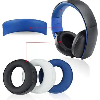 1 Par de Almofadas Almofadas Esponja de Espuma Macia Almofada de Substituição para Sony PS3 para PS4 7.1 para CECHYA-0083 Fones de ouvido Bluetooth Tampa