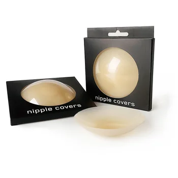 1 Par Invisível Silicone na Cor da Pele do Mamilo Tampa Auto-Adesivo de Mama no Peito Sutiã Pastéis Pad Mat Adesivos Acessórios para Mulheres