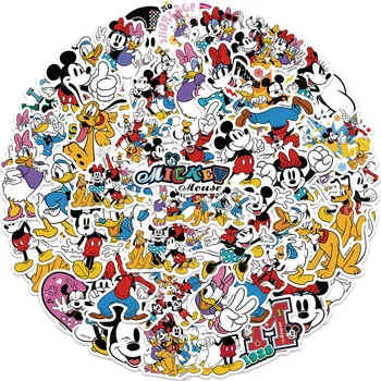 10/30/50pcs Disney Bonito Mickey Mouse Graffiti Adesivos de desenhos animados Decalque Crianças Brinquedo Scrapbook Portátil de Telefone de Bagagem Adesivo Impermeável