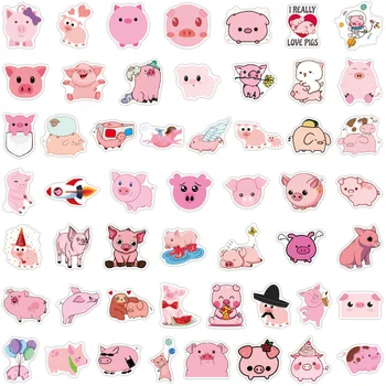 10/50pcs Kawaii cor-de-Rosa Tuu Porco Adesivos Criativos Animal Lindo porquinho Adesivo Adesivo Decorativo de DIY Artesanato Álbuns de Fotos