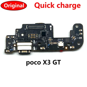 10 Pcs 100% Original de Porta de Carregamento Para Xiaomi Poco X3 GT de Carga da Placa do Conector USB de Fita Placa do Soquete do cabo do Cabo flexível