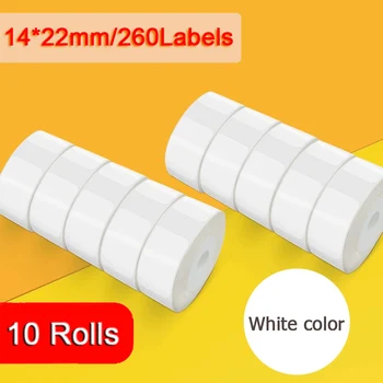 10 rolos de Niimbot térmica de etiquetas de papel adequado para D11/D110 impressora 14x22mm/260Labels Jingchen data de auto-adesivas de um supermercado