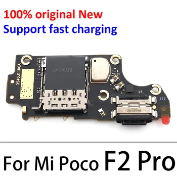 100% Original Novo Dock USB Porta Carregador prancha de Carregamento do cabo do Cabo flexível Para o Xiaomi Poco F2 Pro Com Microfone da Placa