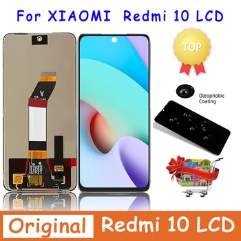 100% Testado Original de LCD Para Xiaomi Redmi 10 Display Touch Screen Digitalizador Assembly Para Redmi 10 21061119AG de Exibição