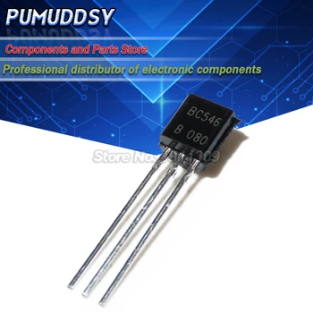 100PCS BC546 na linha de tríodo transistor TO-92 0,1 A IC
