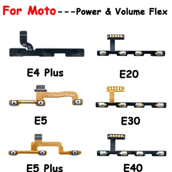 100Pcs/Muita Potência Em Off Tecla de Volume Botão Flex Cabo Para Moto E20 E30 E40 E6s E7i E7 Poder E6 Plus E5 Jogar Ir Borda de Alimentação Flex