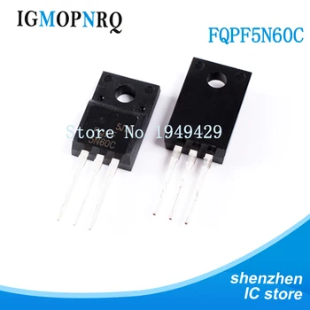10PCS FQPF5N60C A-220 5N60C 5N60 MOSFET DE 600 N-Ch Q-FET de antecedência da Série C de Novo